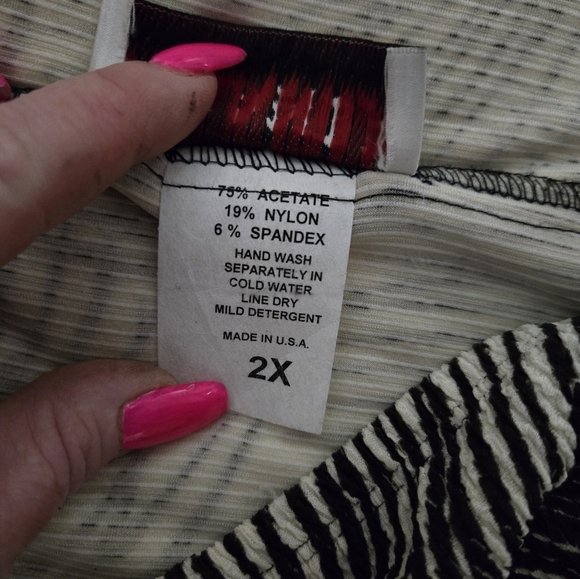 AMANDA Island Skirt Maxi Size 2X Stretchy Bohemian Vaca Semi-Casual USA Vintage - Picture 8 of 10